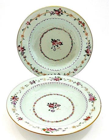 Dinastia Qing Epoca Qianlong, ca. 1750-1770 - Coppia Piatti
