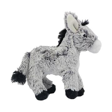 Knuffeldier ezel - pluche - grijs - 16 cm - dierenknuffel, Verzenden, Nieuw