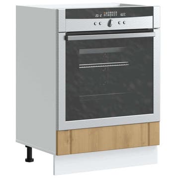 vidaXL Ovenkast Lucca bewerkt hout artisanaal eikenkleur, Verzenden, Nieuw, Bruin