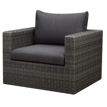 Rio lounge tuinstoel antraciet, Tuin en Terras, Tuinsets en Loungesets, Ophalen of Verzenden, Nieuw, Wicker
