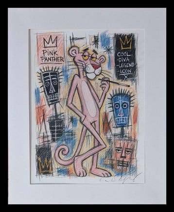 Emma Wildfang Colour pencil drawing - Pink Panther -, Nieuw