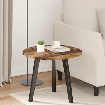 vidaXL Tafelblad Ø 50 x 1,5 cm Rond Bewerkt hout Oud hout, Huis en Inrichting, Tafels | Eettafels, Verzenden, Nieuw