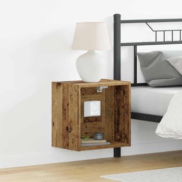 vidaXL Wandplank met LED-verlichting 2 st Bruin 40 x 28,5 x, Verzenden, Nieuw