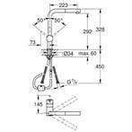 Minta Keukenkraan Met L Uitloop En Uittrekbare Mousseur, Ophalen of Verzenden, Nieuw