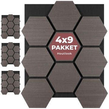 Akoestische panelen Sonic Shield houtlook - eiken grijs, Verzenden, Nieuw