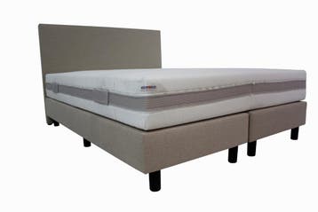 Boxspring - Budget creme beige inclusief micropocketmatras, Verzenden, Nieuw, Beige, Modern