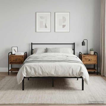 vidaXL Nachtkastje 2 st Oud hout Bewerkt hout, Huis en Inrichting, Minder dan 45 cm, Verzenden, Nieuw, Minder dan 55 cm