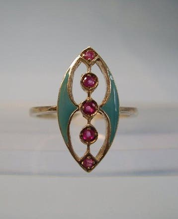 Zonder minimumprijs - Ring Zilver - 0.35ct. tw. Robijn -, Nieuw