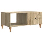 vidaXL Salontafel Sonoma Eiken 90 x 50 x 40 cm Bewerkt hout, Verzenden, Nieuw, 50 tot 100 cm, Minder dan 50 cm