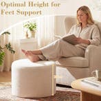 LIVSK Poef Ottoman - Huidvriendelijke Lusgaren - Hoge Dichth, Verzenden, Nieuw