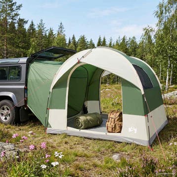 vidaXL Tailgate Tent met Regenfly Waterdicht Groen, Verzenden, Nieuw, Tot en met 2