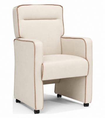 Eetkamerstoel Maine - eetkamerstoelen - Creme, Nieuw, Stof