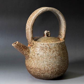 Yakishime keramische Dobin-theepot ongeglazuurd keramiek -