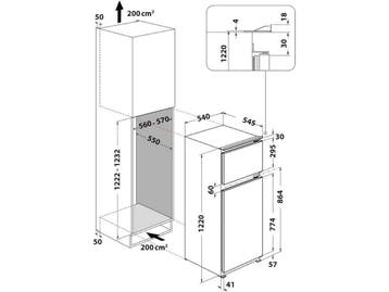 Bauknecht KDI 12S2 - Inbouw Koel-Vriescombinatie - 173 liter, Witgoed en Apparatuur, Koelkasten en IJskasten, Verzenden, Zo goed als nieuw
