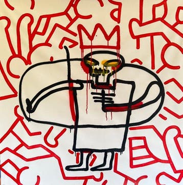 Freda People - Basquiat X Haring XL, Antiek en Kunst