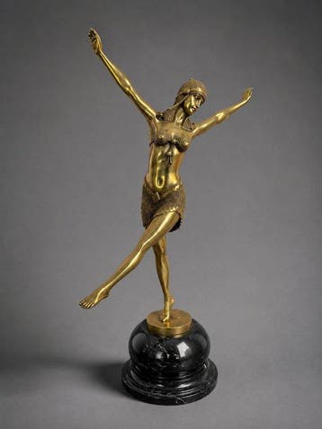 D.H. Chiparus - after - sculptuur, Art Deco – The Dancer of