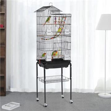 2dekans | Yaheetech Vogelkooi XL - Met Standaard/Wielen - 46, Ophalen of Verzenden, Zo goed als nieuw