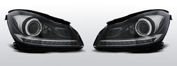 Koplampen | Mercedes W204 C-Klasse 2011- | zwart, Verzenden, Nieuw, Mercedes-Benz
