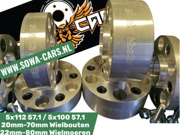 Adapters / Steekadapters 5x112 (57,1) naar 5x100 (57,1) 20mm, Verzenden