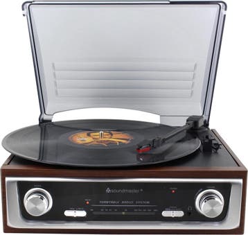 Soundmaster PL196H - Nostalgische platenspeler met radio en, Verzenden, Nieuw