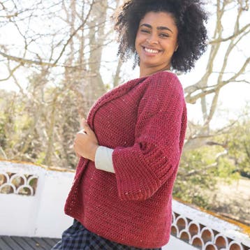 Haakpatroon Open Damesvest met driekwarts mouw van Merino, Ophalen of Verzenden, Nieuw
