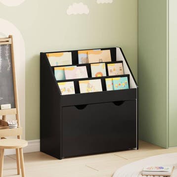 vidaXL Kinderen Boekenkast Zwart 60 x 29,5 x 69 cm Bewerkt, Verzenden, Nieuw