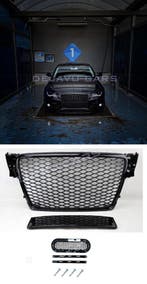 RS4 Look Front Grill Black voor Audi A4 B8 / S line / S4, Ophalen of Verzenden