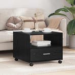 vidaXL Salontafel met lade Zwart Eiken 55 x 55 x 45cm, Verzenden, Nieuw, 50 tot 100 cm, Minder dan 50 cm