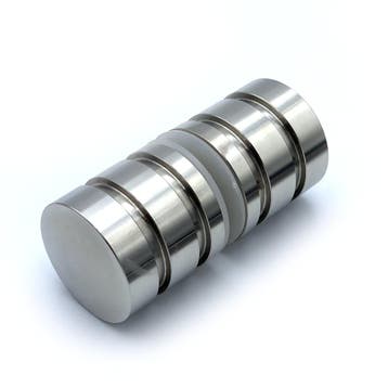 Douchedeurknop 721 rond dubbele groef 30mm - RVS, Ophalen of Verzenden, Nieuw
