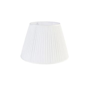 Plisse lampenkap wit rond schuin 45/27/30, Verzenden, Nieuw, Crème, Rond