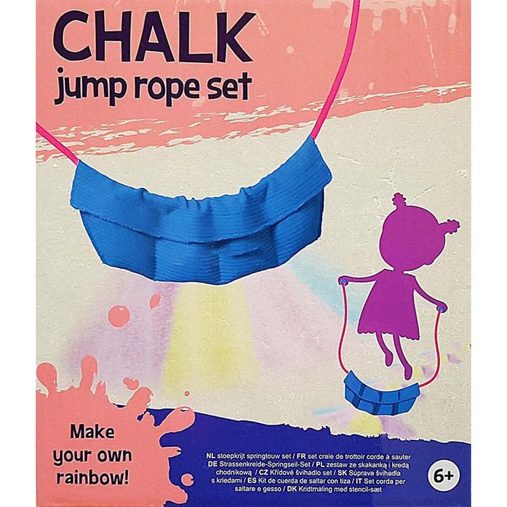 2 x springtouw met stoepkrijt - springtouw met kleuren -, Sport en Fitness, Springtouwen, Verzenden