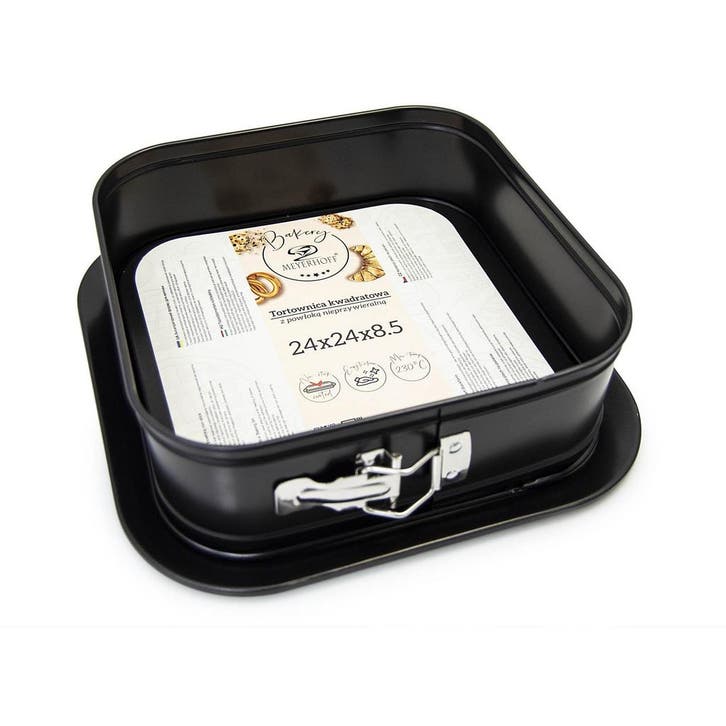 Meyerhoff Vierkante Springvorm 24 cm – Zwarte Non-Stick, Huis en Inrichting, Keuken | Keukenbenodigdheden, Ophalen of Verzenden