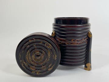 Doos - Hout, Kleine Kist – Wierookcontainer (Kg) – Gelakt