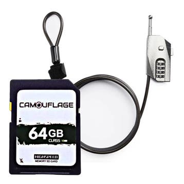 Camouflage Anti-diefstal slot + SDXC 64GB, Ophalen of Verzenden, Nieuw, Overige typen, Overige merken