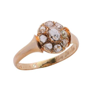 Ring - 18 karaat Geel goud - Diamant - Antiek ca. 1880, Nieuw