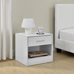 Nachtkastje Hawaii ladekast met lade en open vak wit, Verzenden, Nieuw