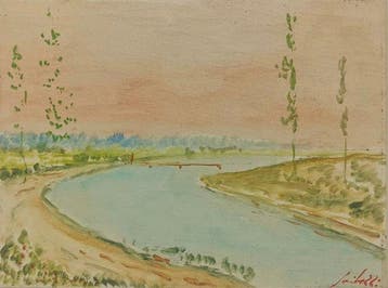 Fioravanti Seibezzi (1906-1975) - Paesaggio fluviale veneto
