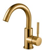 Wastafelkraan Creavit Mila Geborsteld messing / Goud met, Ophalen of Verzenden, Nieuw, Kraan