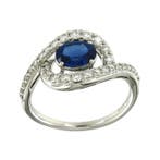 Bibigi - Ring - 18 karaat Witgoud - 1.50ct. tw. Saffier -, Nieuw