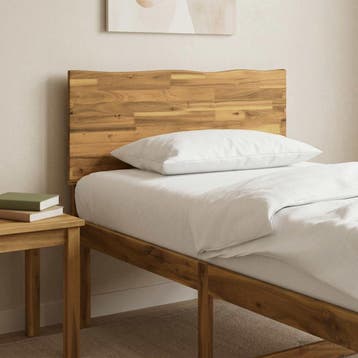 vidaXL Live Edge Hoofdbord ROSTOCK Witgewassen 100 cm, Verzenden, Nieuw, Wit, Hout