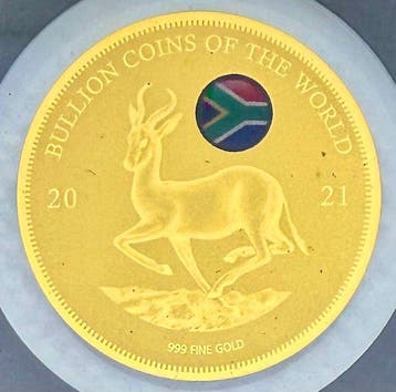Tsjaad. 3000 Francs Springbok , oro 1/500 Oz (.999) (Zonder