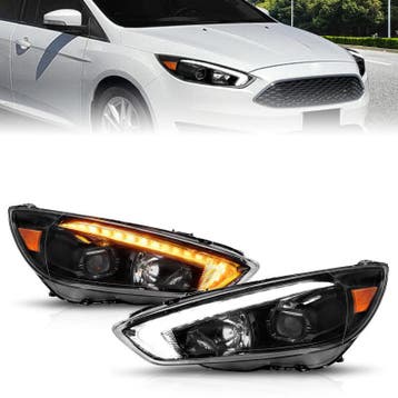 ANZO 15-18 Ford Focus Projector Headlights - w/ Light Bar, Ophalen of Verzenden, Nieuw