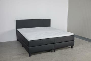 Boxspring Velvet 90 x 210 Chicago Blue/Grey €306,90, Nieuw, Eenpersoons, 210 cm, 90 cm