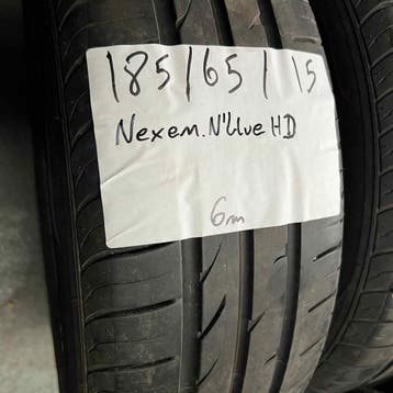 2 x Nexen 185-65-15 Zomerbanden 6mm, Gebruikt, 15 inch, Band(en), Personenwagen