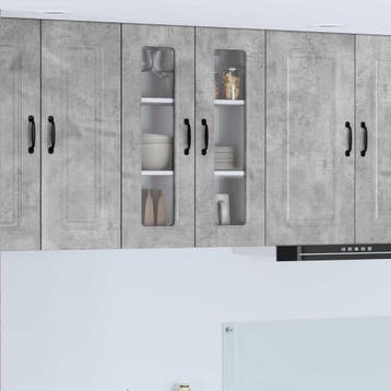 vidaXL Vaatwasserpaneel Kalmar Beton Grijs 60 x 31 x 80 cm, Huis en Inrichting, Verzenden, Nieuw, Grijs