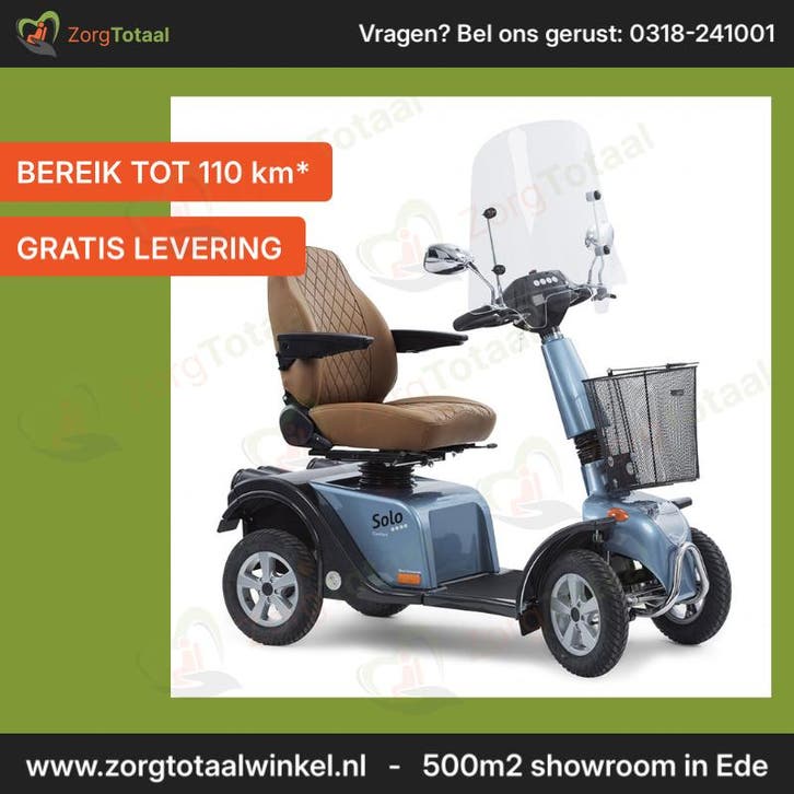 Scootmobiel Life en Mobility Solo 4 Blue Diamond - Lithium.., Diversen, Brommobielen en Scootmobielen, Nieuw, Life and Mobility