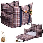Luxe Honden autostoel Royal+ Brown Check Waterproof Limit..., Dieren en Toebehoren, Ophalen of Verzenden, Nieuw