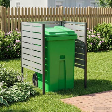vidaXL Afvalcontainer scherm 85 x 85 x 113 cm Gegalvaniseerd, Verzenden, Nieuw, IJzer
