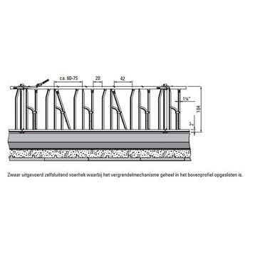 Voerhek Spinder Limoline zelfsluitend L355 / H104 / VPB70 /, Dieren en Toebehoren