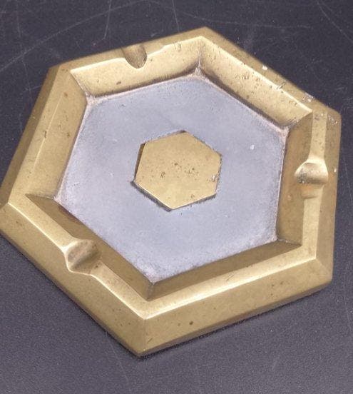 David Marshall - Asbak - Aluminium, Messing, Antiek en Kunst, Kunst | Designobjecten